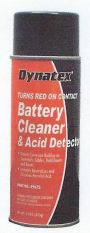 Battery terminal cleaner with acid detector